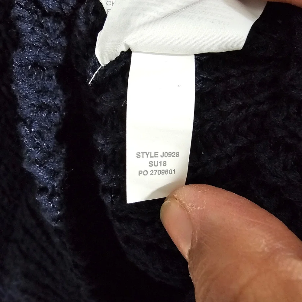 J.Crew Women's Navy Blue Cotton Sleeveless Round Neck Knit Top Size Medium‎